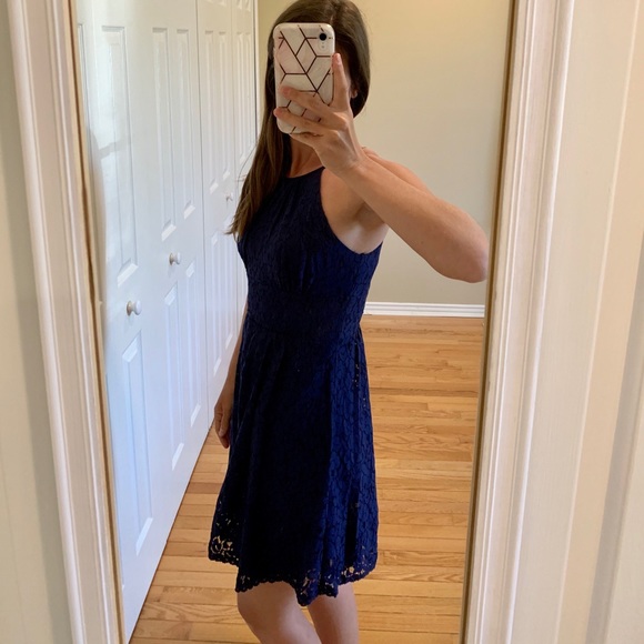 COPY - Navy Dress (Lace overlay) - Picture 3 of 5